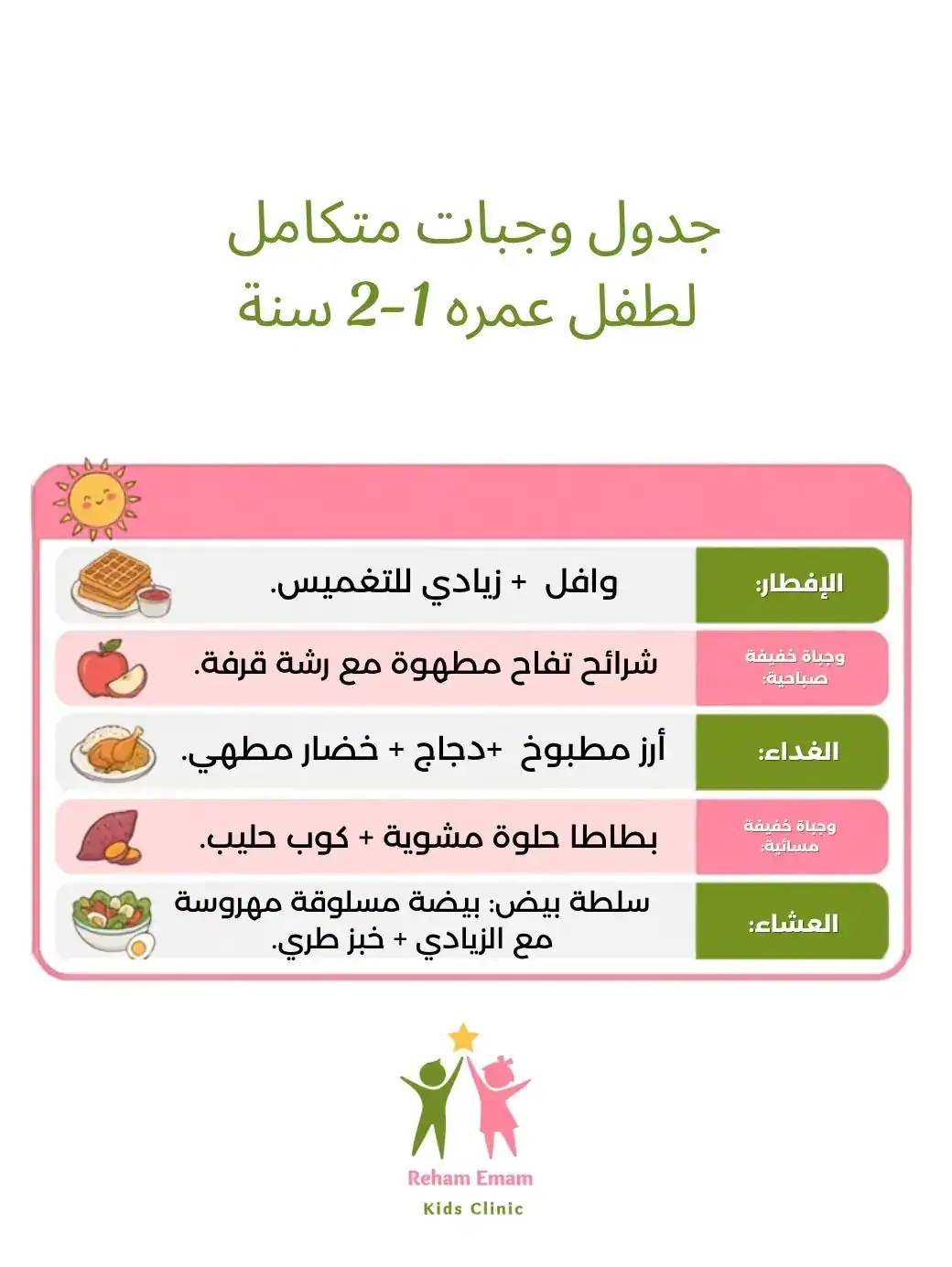 جدول تغذية الطفل عمر سنة ونصف 2 جدول تغذية الطفل عمر سنة